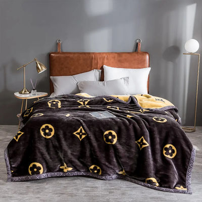 Cubiertas de cama con patrón cepillado y esponjoso para invierno
