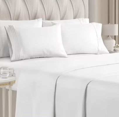 60 Cuenta de tejidos 100% de algodón y poliéster ropa de cama La última experiencia de lujo de 5 estrellas