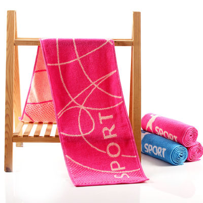 Toalla deportiva de algodón tejido de color 27.5*110 Tamaño Logo perfecto para el bádminton y el tenis