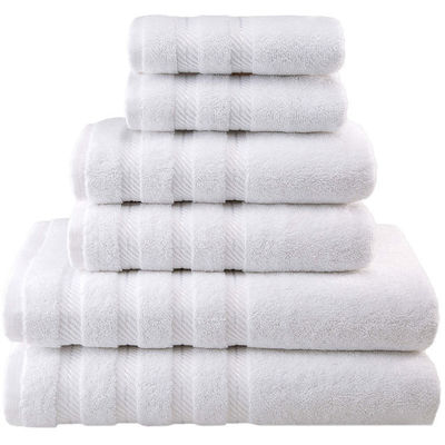 Transforma tu ducha de baño con nuestro juego de toallas Dobby Border 100% de algodón para toda la temporada