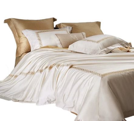 100% de algodón Sateen ropa de cama conjuntos estilo europeo 200S de doble hebra larga grapa