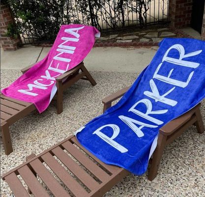 Antimicrobiana Nombre personalizado Toalla de playa perfecta para el regalo de vacaciones de cumpleaños fuera
