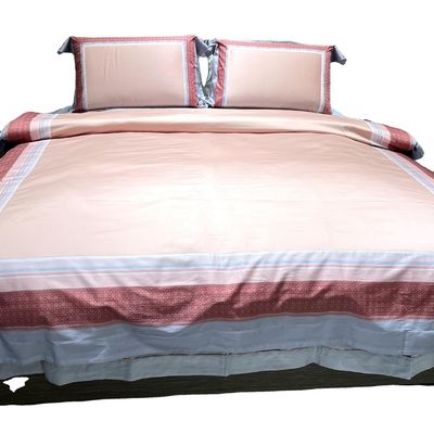 Cama de cama de hotel 4 piezas de cama de algodón egipcio con patrón de mosaico moderno