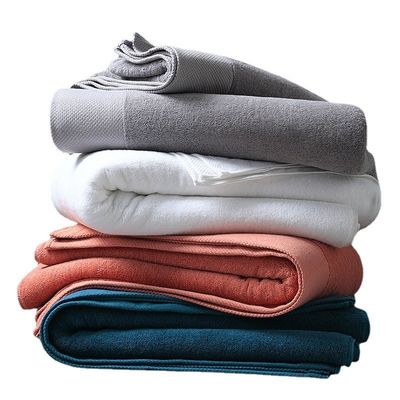 Super absorbente personalizado grueso y suave conjunto de toallas de baño de tela de poliéster / algodón