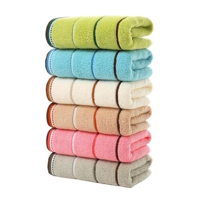 Toalla de baño en satén rayado Jacquard material de algodón puro para clientes de todas las edades
