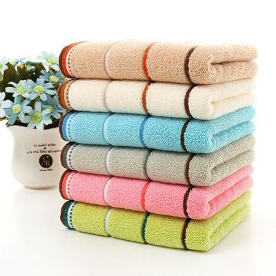 Toalla de baño en satén rayado Jacquard material de algodón puro para clientes de todas las edades
