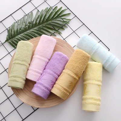 Toalla de fibra de bambú caliente Jacquard 25 * 50cm para limpieza doméstica suave y absorbente