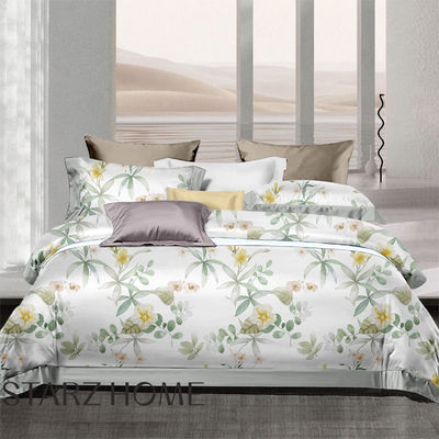 Conjunto de ropa de cama de edredón de diseño con patrón sólido y número de hilos de 300 tc