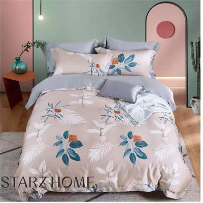 Conjunto de ropa de cama de edredón de diseño con patrón sólido y número de hilos de 300 tc