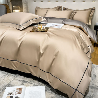 Casa 200-Cuenta Tencel bordado de hielo de doble cara hojas de seda y seda lisa de cama de manta desnuda