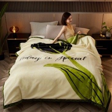 Cubierta Raschel de lujo de toda la temporada cama de lujo impresa casa dormitorio fluffy lanzamiento