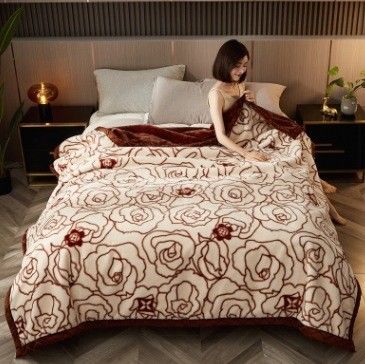 Cubierta Raschel de lujo de toda la temporada cama de lujo impresa casa dormitorio fluffy lanzamiento