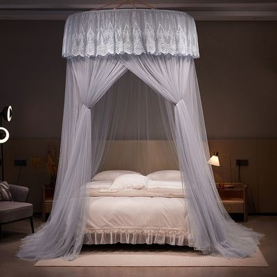 300tc Cuenta de hilos Hermosa red de mosquitos con cúpula de encaje para diseños personalizados de ropa de cama