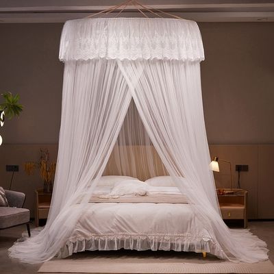 300tc Cuenta de hilos Hermosa red de mosquitos con cúpula de encaje para diseños personalizados de ropa de cama