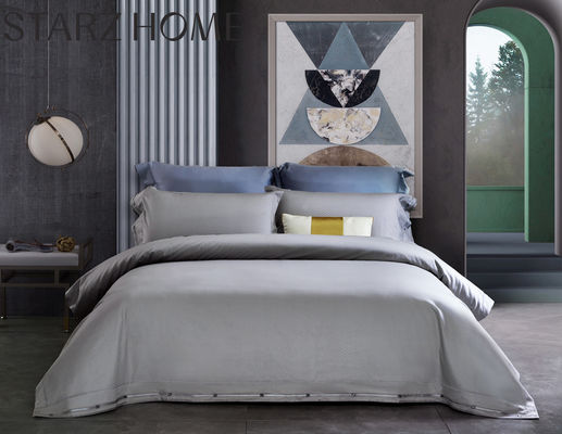 100% de color de algodón bordado ropa de cama de hotel con construcción permeable al aire