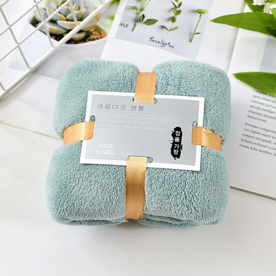 Conjunto de toallas de baño de fleece de coral de absorción gruesa tamaño regular 70*140cm 35*75cm 1 pieza