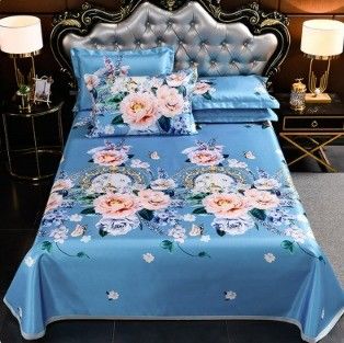 Tipo de ropa de cama de bodas moderna de 2024 boda Kit de cuatro piezas Set de esterilla de seda de hielo