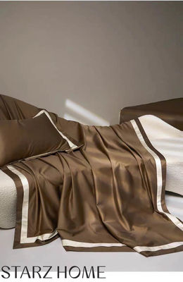 Set de ropa de cama de algodón 100% de tamaño personalizado cubierta de edredón y sábanas para hoteles de lujo de 5 estrellas