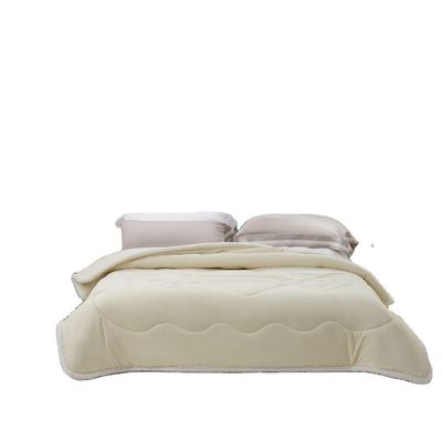 Sí Logotipo personalizado aceptado Set de ropa de cama de colcha antibacteriana con núcleo de lana australiana