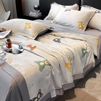 Estándares Nacionales Calidad de Color Fidelidad de Hielo Set de ropa de cama de seda Sillón de cama para cama de 2,0 m