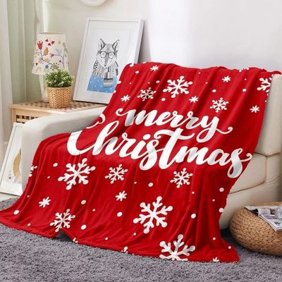 Suéter de Navidad Impresión Super Suave Blanca de Flanela Cama Sostenible para Niños