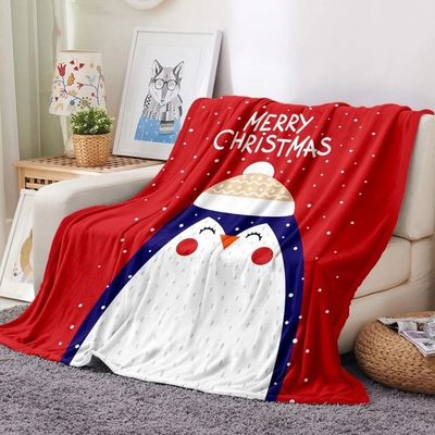 Suéter de Navidad Impresión Super Suave Blanca de Flanela Cama Sostenible para Niños