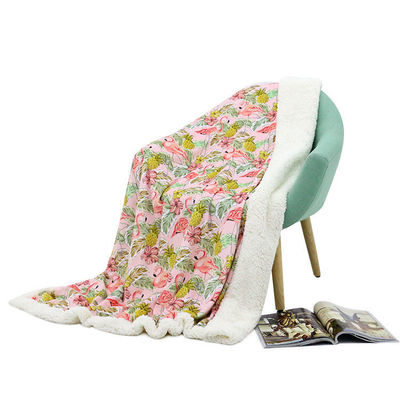 Navidad personalizada impresa sherpa lanzar suave acogedor de peluche de lana mantas para la ropa de cama