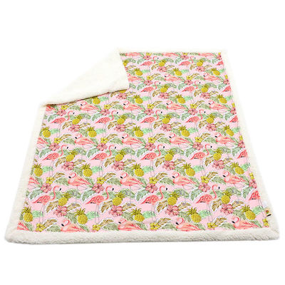 Navidad personalizada impresa sherpa lanzar suave acogedor de peluche de lana mantas para la ropa de cama