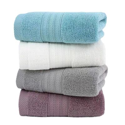 Conjunto de toallas de hotel de lujo Logotipo de bordado personalizado 100% de algodón Blanco baño Toallas para la mano y la cara