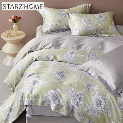 Conjunto de hojas de algodón 100% impresa Conjunto de ropa de cama para el hogar