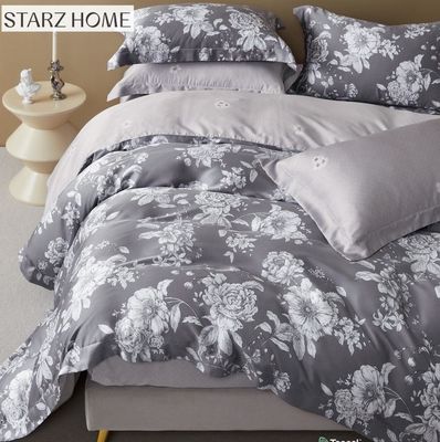 Conjunto de hojas de algodón 100% impresa Conjunto de ropa de cama para el hogar