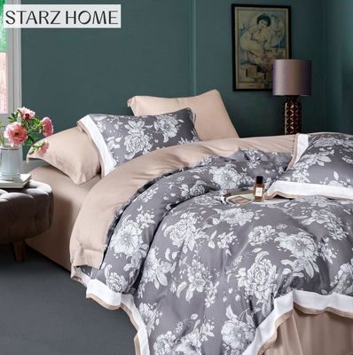 Conjunto de hojas de algodón 100% impresa Conjunto de ropa de cama para el hogar