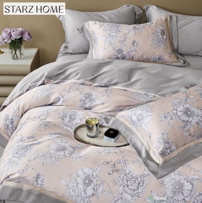 Conjunto de hojas de algodón 100% impresa Conjunto de ropa de cama para el hogar