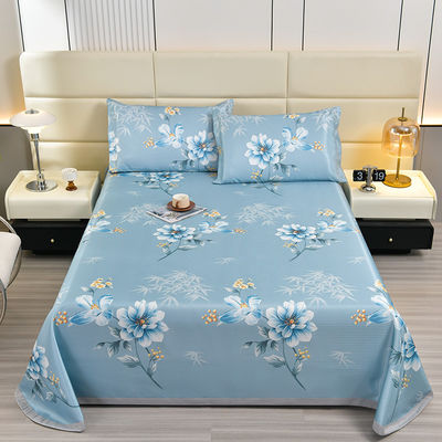 Mantente fresco todo el verano con nuestro Jacquard Ice Silk Cool Mat Set de ropa de cama de tres piezas