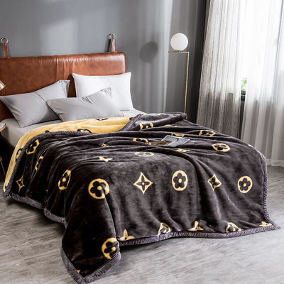 Cubiertas de cama con patrón cepillado y esponjoso para invierno