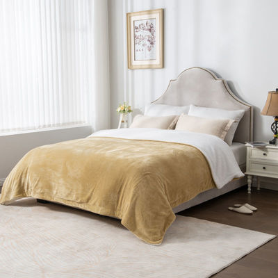 Marines ligero de lana de lana de cama de extensión manta acogedora Plush Microfibra Confort Set