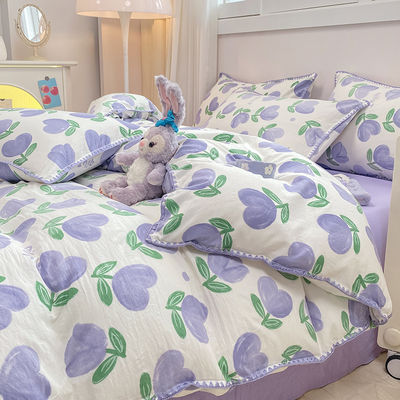 Calidad de color Grado 4 Conjuntos de ropa de cama de diseño para sábanas de tamaño King y conjuntos de edredones