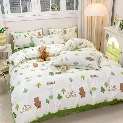 Calidad de color Grado 4 Conjuntos de ropa de cama de diseño para sábanas de tamaño King y conjuntos de edredones