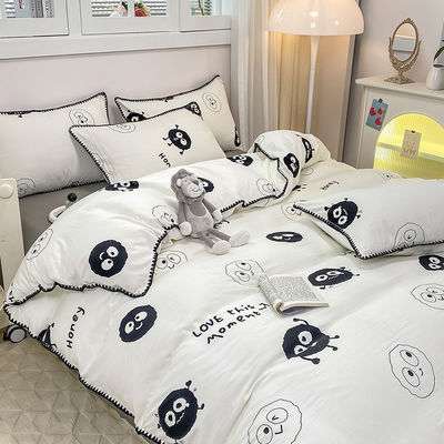Calidad de color Grado 4 Conjuntos de ropa de cama de diseño para sábanas de tamaño King y conjuntos de edredones
