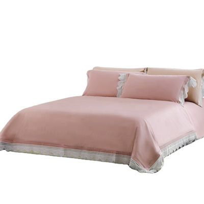 3-4 kg de lujo de seda de satén ropa de cama de hotel Conjunto con hermoso patrón de Jacquard exquisito