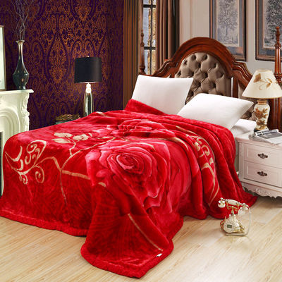 Calentamiento para todas las estaciones Doble grueso grueso grueso suave lana de peluche manta de cama de color sólido
