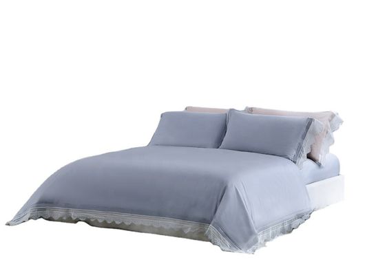 3-4 kg de lujo de seda de satén ropa de cama de hotel Conjunto con hermoso patrón de Jacquard exquisito