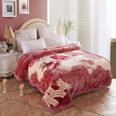 Calentamiento para todas las estaciones Doble grueso grueso grueso suave lana de peluche manta de cama de color sólido