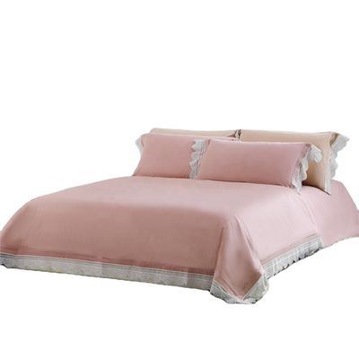 3-4 kg de lujo de seda de satén ropa de cama de hotel Conjunto con hermoso patrón de Jacquard exquisito