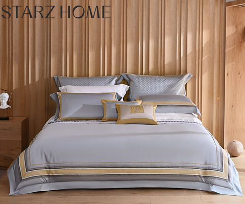 High Count Pima Cotton Jacquard Patchwork Set de ropa de cama en estilo de diseño de lujo moderno