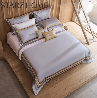 High Count Pima Cotton Jacquard Patchwork Set de ropa de cama en estilo de diseño de lujo moderno