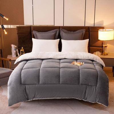 Oeko-Tex Certificado rosa claro Consolador sólido conjunto para adolescentes cama doble Diseño de punto