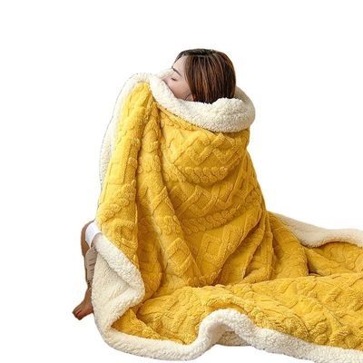 Cubierta de color sólido súper suave gruesa de franela Sherpa de lana para su cliente