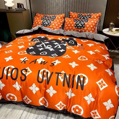 King Size Set de ropa de cama 100% poliéster 3D Impreso Capa de cama de lujo sábanas de cama estilo moderno