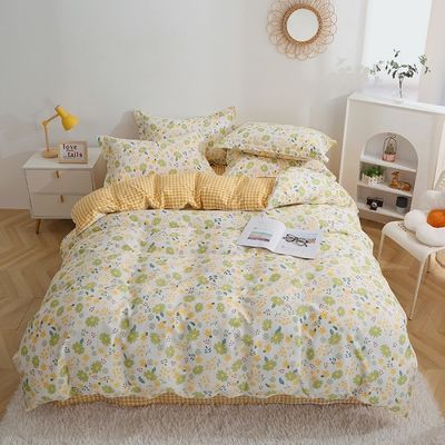 Tipo de ropa de cama de la boda Kit de cuatro piezas de la boda en 100% de algodón para el hospital de la escuela del hotel de casa